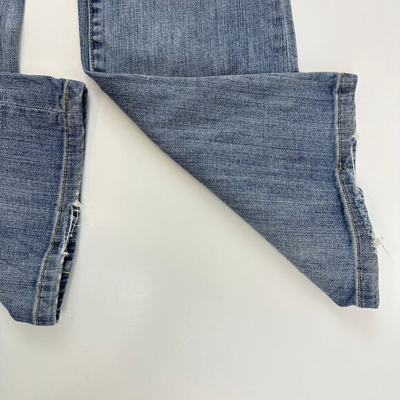 Fusion Distressed Bootcut Women's size 7 Medium Blue Denim Jeans - Picture 3 of 5